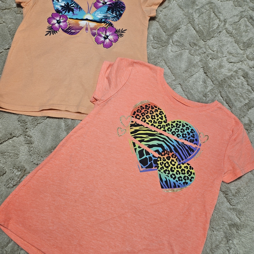 The Children's Place Coral Heart Graphic Tee